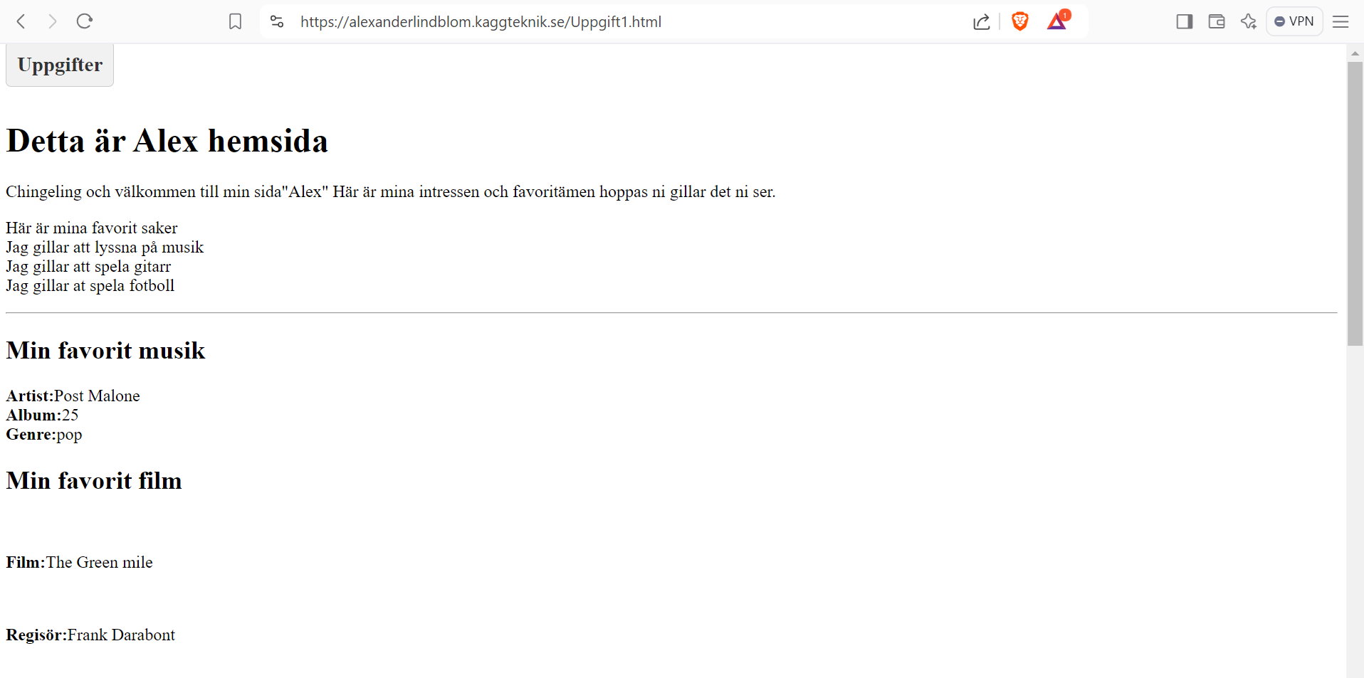 Uppgift 1
